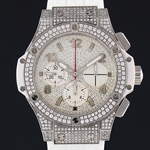 [최고급형 7750] Hublot Big Bang Steel full pav? diamonds Automatic Chronograph Rubber 341.SX.9010.RX.1704 - 위 블로 빅뱅 스틸 풀 파베 다이아몬드 오토매틱 크로노 그래프 러버 - HUB115