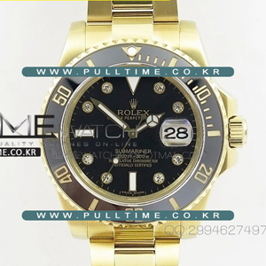 [2836 MOVE] Rolex Submariner 116618 YG bp V2 - 롤렉스 서브마리너 옐로우골드 - rl474