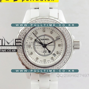 [Swiss Quart] Chanel J12 Korean white  Ceramic 33mm KG 1:1 Best Edition - 샤넬 J12 국내산 화이트 세라믹 33mm - NEL064