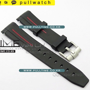 RubberB Red Line Rubber strap - 러버B 레드라인 러버스트랩 탱버클 서브마리너용 - strap-014a