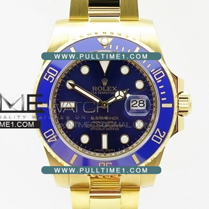 [2836 MOVE] Rolex Submariner 116618 LB Black Full YG Wrapped VR 1:1 Best Edition - 롤렉스 서브마리너 옐로우골드 포금 - rl932