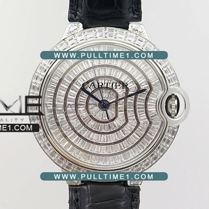 [9015 MOVE] Cartier Ballon Bleu 42mm SS Full Paved Diamonds Best Edition - 까르띠에 발롱블루 1:1 베스트에디션 - CT365