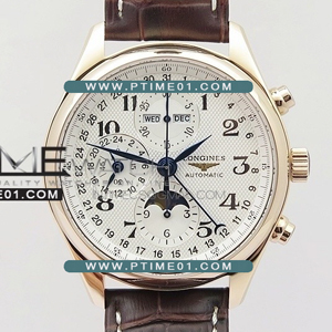 [7751 MOVE] Longines Master Moonphase Chronograph RG GS 1:1 Best Edition - 론진 마스터 문페이즈 크로노그래프 - LG028