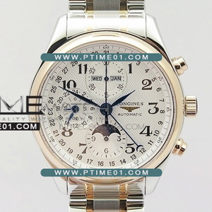 [7751 MOVE] Longines Master Moonphase Chronograph SS/RG GS 1:1 Best Edition - 론진 마스터 문페이즈 크로노그래프 - LG031