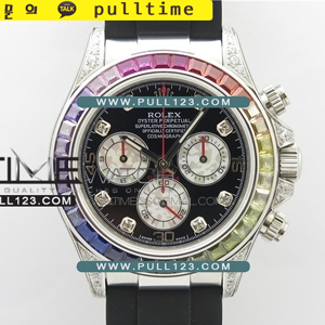 [4130 MOVE] Rolex Daytona 116509 Rainbow SS BL Best Edition - 롤렉스 데이토나 레인보우 스테인레스 스틸 베스트에디션 - RL1297