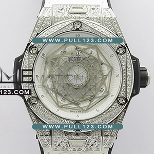 [HB1213] Hublot Big Bang Sang Bleu Titanium/Full Paved Diamonds HBF Best Edition - 위블로 빅뱅 상 블루 티타늄 베스트에디션