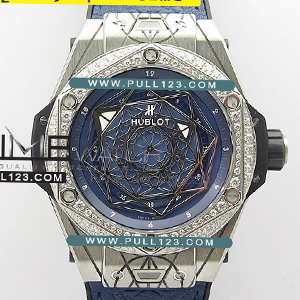 [HB1213] Hublot Big Bang Sang Bleu Ti V2 WW 1:1 Best Edition - 위블로 빅뱅 상 블루 티타늄 베스트에디션