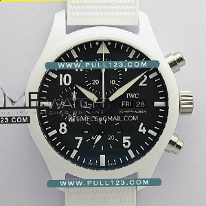 [Super Clone 69385] IWC Pilot Chrono IW389105 Real White Ceramic APSF 1:1 Best Edition - 아이더블유씨 파일럿 크르노 베스트에디션