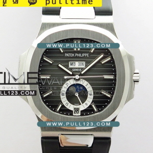 [PP324SC] Patek Philippe Nautilus Moonphase 5726/1A-014 SS GR 1:1 Best Edition - 파텍필립 노틸러스 문페이즈 베스트에디션