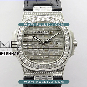 [324CS MOVE] Patek Philippe Nautilus Pave T Diamonds SS GSF Best Edition - 파텍필립 노틸러스 베스트 에디션