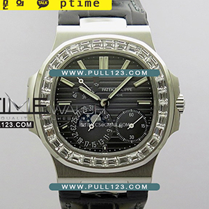 [Caliber 240] Patek Philippe Nautilus 5722G SS/T Diamonds PP 1:1 Best Edition MD - 파텍필립 노틸러스 문페이즈 베스트에디션