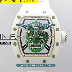 [Seagull tourbillon] Richard Mille RM052 Skull White Ceramic/RG Real Tourbillon YS 1:1 Best Edition - 리차드 밀레 RM052 세라믹 베스트에디션