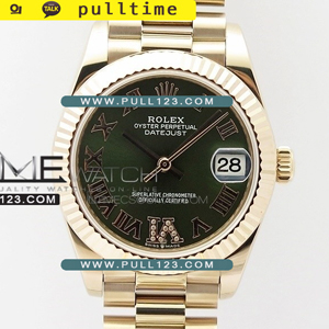 [무브선택] Rolex DateJust 31mm 278275 Ladies RG bp Best Edition - 로렉스 데이져스트 로즈골드 오토매틱 여성용 베스트에디션 쥬빌레베젤 그린다이얼 로마숫자인덱스