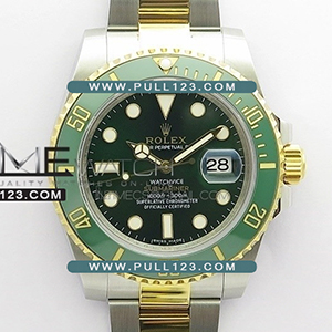 [2836 MOVE] Rolex Submariner 116613 LV 18K Wrapped gold SS/YG VR 1:1 Best Edition - 롤렉스 서브마리너 그린 투톤 포금 베스트에디션