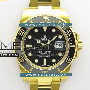 [2836 MOVE] Rolex Submariner 116610 LN 18K Wrapped gold YG RO 1:1 Best Edition - 롤렉스 서브마리너 블랙 포금 베스트에디션