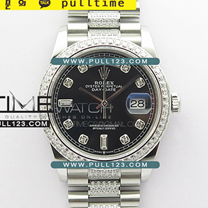 [2836 MOVE] Rolex DayDate 128239 36mm SS/Crystal BP President Bracelet Best Edition - 로렉스 데이데이트 주얼리 베스트에디션