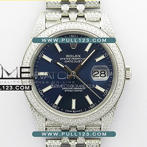 [2824 MOVE] Rolex DateJust 41mm 126334 Full Paved Diamonds 904L SS BP Best Edition - 롤렉스 데이져스트 오토매틱 베스트에디션