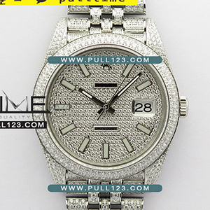 [2824 MOVE] Rolex DateJust 41mm 126334 Full Paved Diamonds 904L SS BP Best Edition - 롤렉스 데이져스트 오토매틱 베스트에디션