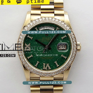 [3255 MOVE] Rolex DayDate 36mm 128345RBR RG APS 1:1 Best Edition - 로렉스 데이데이트 베스트에디션