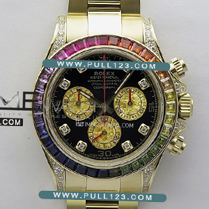 [4130 MOVE] Rolex Daytona 116598 RBOW Rainbow YG ZF 1:1 Best Edition - 롤렉스 데이토나 레인보우 베스트에디션