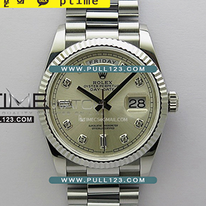 [무브먼트 선택] Rolex DayDate 36mm 128239 Gain Weight SS QF 1:1 Best Edition - 로렉스 데이데이트 베스트에디션