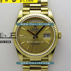 [무브먼트 선택] Rolex DayDate 36mm 128238 Gain Weight YG QF 1:1 Best Edition - 로렉스 데이데이트 베스트에디션