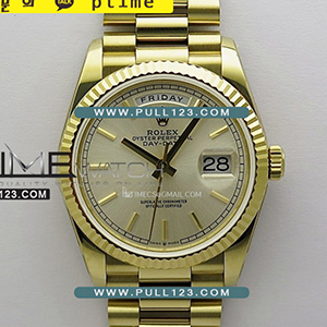 [무브먼트 선택] Rolex DayDate 36mm 128238 Gain Weight YG QF 1:1 Best Edition - 로렉스 데이데이트 베스트에디션