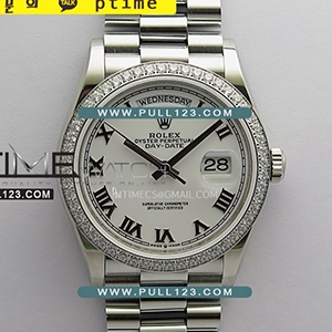 [2836 MOVE] Rolex DayDate 36mm 128349 904L SS Gain Weight KF 1:1 Best Edition - 로렉스 데이데이트 베스트에디션 무게추가버전