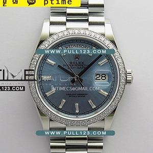 [2836 MOVE] Rolex DayDate 36mm 128349 904L SS Gain Weight KF 1:1 Best Edition - 로렉스 데이데이트 베스트에디션 무게추가버전
