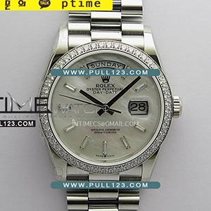 [2836 MOVE] Rolex DayDate 36mm 128349 904L SS Gain Weight KF 1:1 Best Edition - 로렉스 데이데이트 베스트에디션 무게추가버전
